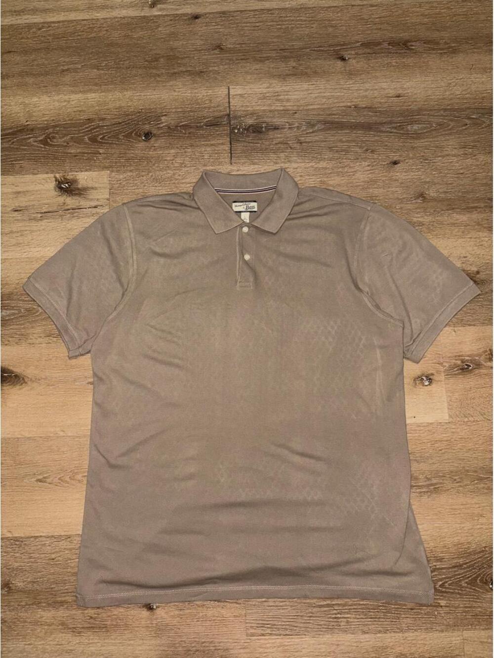 G.H. Bass Heritage Collection Tan Cotton Polo Shirt Size Large